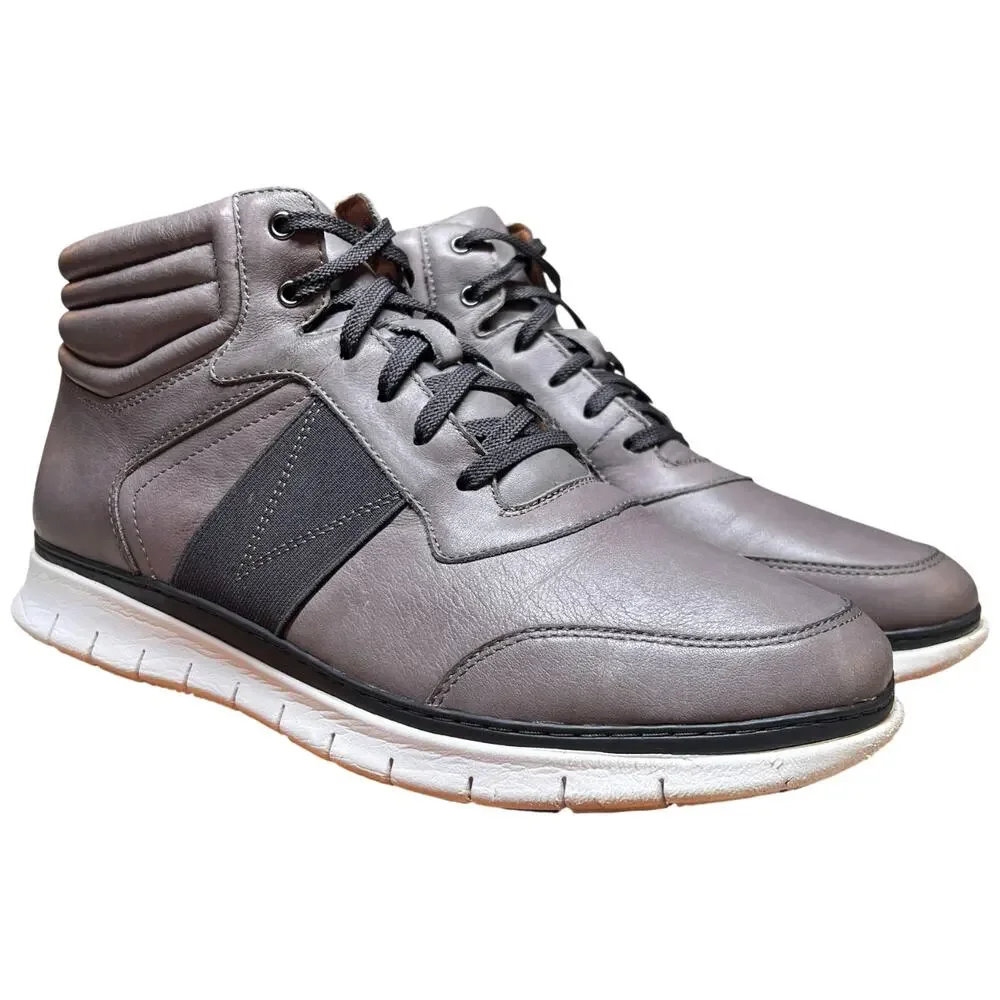 VIONIC Fresh Jamal Men's 13 Charcoal High Top Leather Sneaker Orthotic Shoes